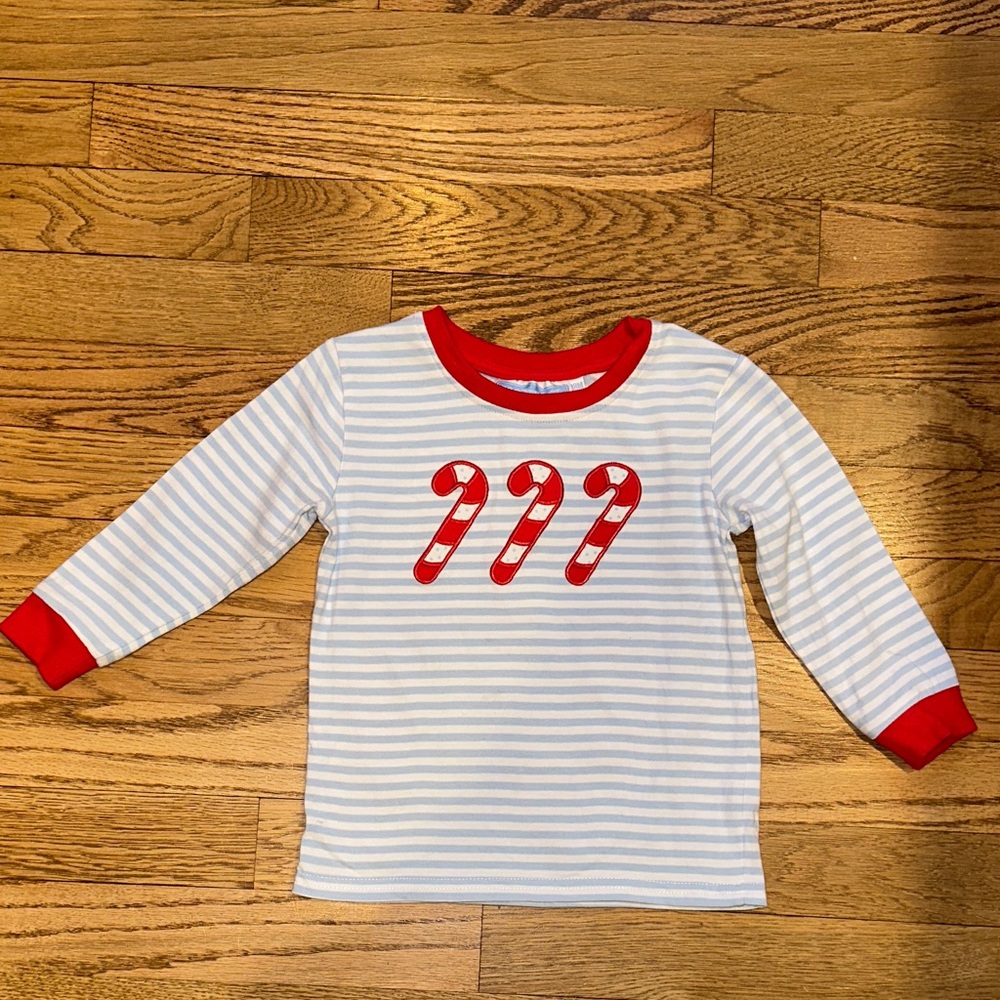 Trotter street kids candy cane shirt 18M